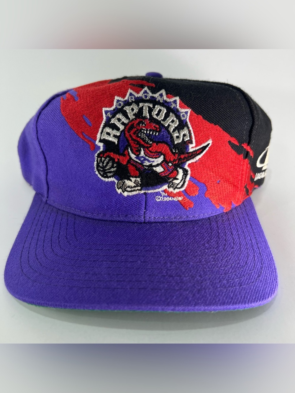 Toronto Raptors Logo Athletic Splash SnapBack Cap Hat NBA 90s Vintage OS